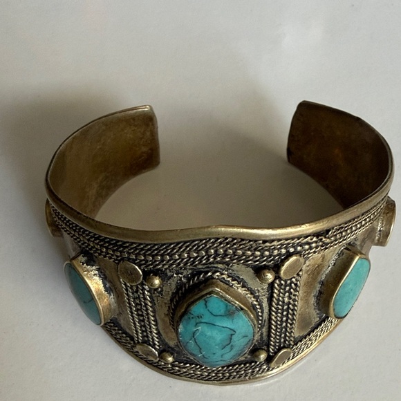 Afghan Kuchi Boho, Ethnic , Tribal Cuff Vintage Bracelet - Picture 5 of 8